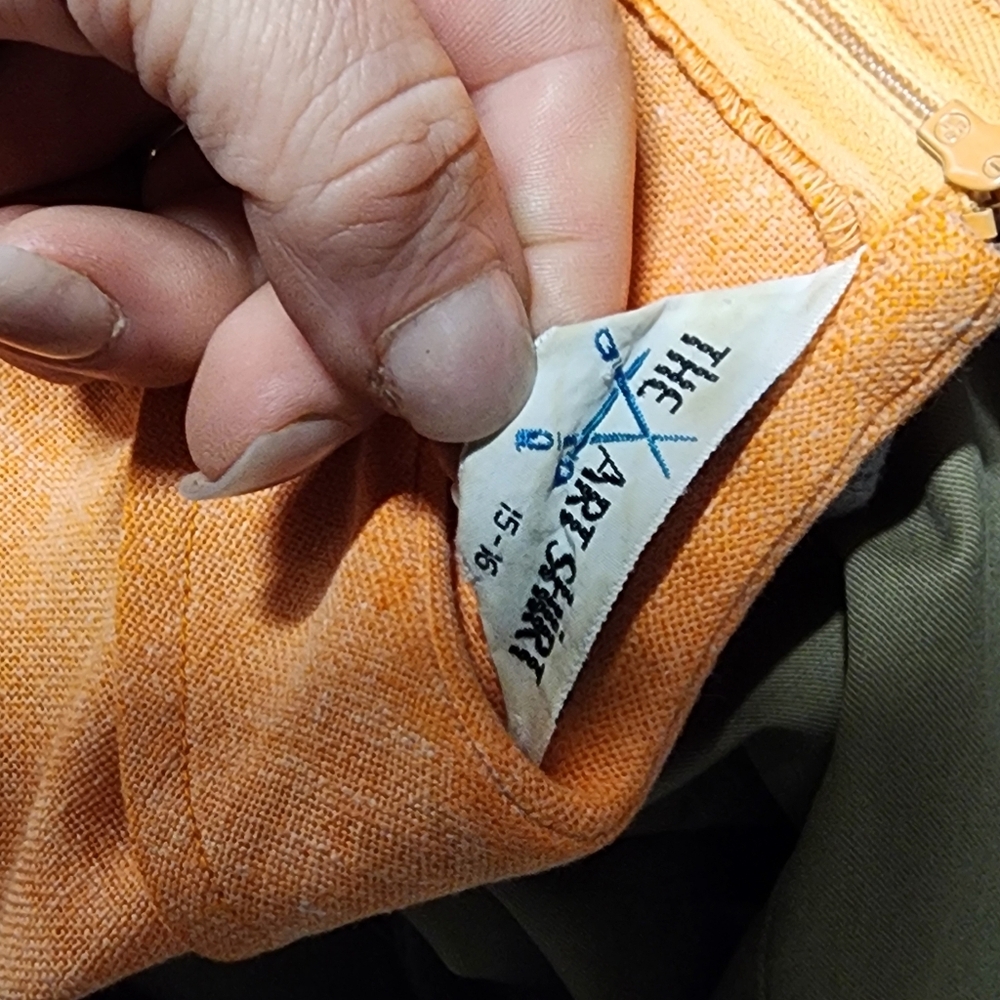 THE ART SHIRT Vintage Peach Linen Dress - Picture 3 of 3